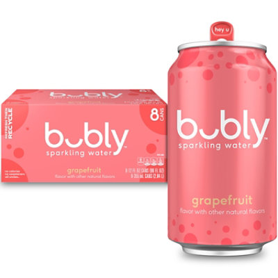 bubly Sparkling Water Grapefruit Cans - 8-12 Fl. Oz.