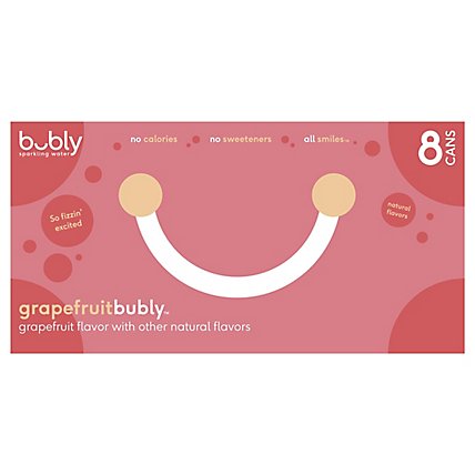 bubly Sparkling Water Grapefruit Cans - 8-12 Fl. Oz. - Image 3