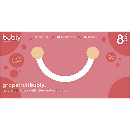 bubly Sparkling Water Grapefruit Cans - 8-12 Fl. Oz. - Image 2