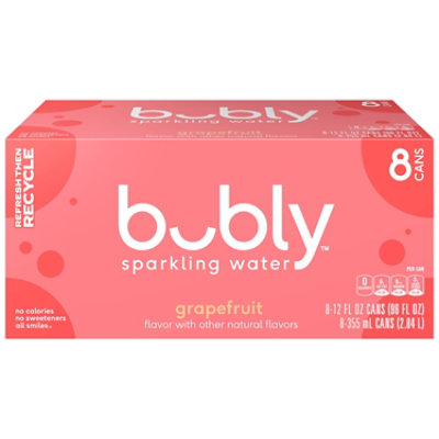 bubly Sparkling Water Grapefruit Cans - 8-12 Fl. Oz. - Image 2
