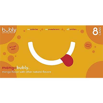 bubly Sparkling Water Mango Cans - 8-12 Fl. Oz. - Image 2