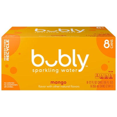 bubly Sparkling Water Mango Cans - 8-12 Fl. Oz. - Image 2