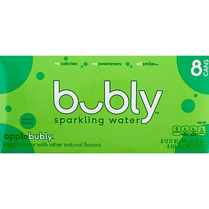 bubly Sparkling Water Apple Cans - 8-12 Fl. Oz. - Image 2