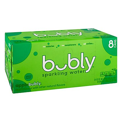 bubly Sparkling Water Apple Cans - 8-12 Fl. Oz. - Image 1