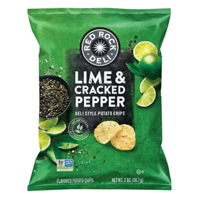 Red Rock Lime Cracked Pepper Deli Potato Chips - 2 Oz