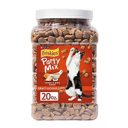 Purina Friskies Cat Treats Party Mix Chicken & Gravy - 20 Oz - Image 1