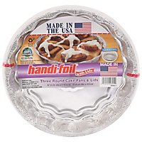 Handi-foil Cnc Round Cake Pan With Lid - 3 Count - Image 2