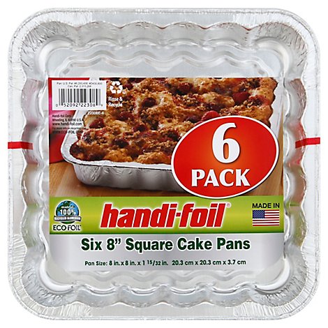Handifoil Square Cake Pans - 6 Count