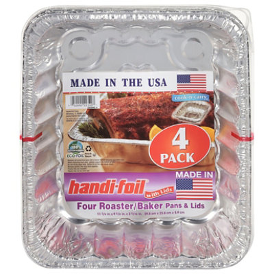 Handi-foil Cnc Roaster Baker With Lid - 4 Count - Image 3