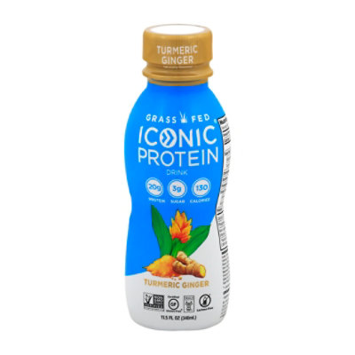 ICONIC Protein Protein Drink Grass Fed Turmeric Ginger Bottle - 11.5 Fl. Oz. - Image 3