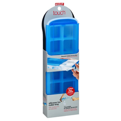 Flexible Ice Cube Tray with Lid for 2 oz cubes - GoodCook