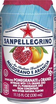 San Pellegrino Sparkling Beverage Pomegranate & Orange - 11.15 Fl. Oz. - Image 1
