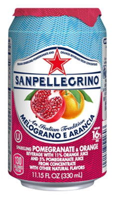 San Pellegrino Sparkling Beverage Pomegranate & Orange - 11.15 Fl. Oz. - Image 2