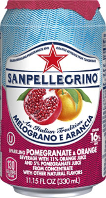 San Pellegrino Sparkling Beverage Pomegranate & Orange - 11.15 Fl. Oz. - Image 3