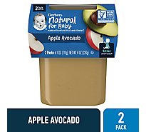 Gerber 2nd Foods Natural Apple Avocado Baby Food Tubs - 2-4 Oz