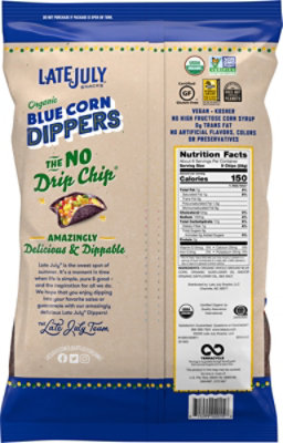 Organic Blue Corn Dipper Tortilla Chips Each Late July Tortilla Chips - 8 Oz - Image 6