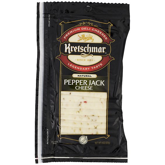Kretschmar Premium Deli Pre Sliced Pepper Jack Cheese - 8 Oz