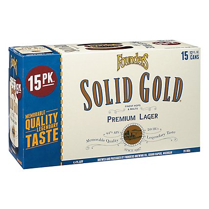 Founders Solid Gold Lager In Cans - 15-12 Fl. Oz. - Image 2