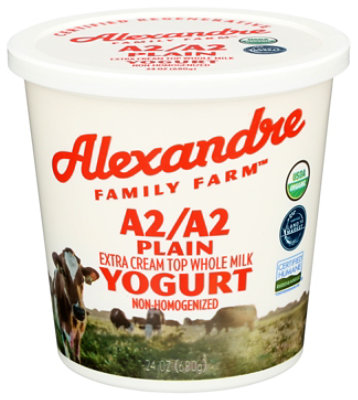 Alexandre Organic  Yogurt Plain 6% - 24Oz - Image 1