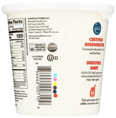 Alexandre Organic  Yogurt Plain 6% - 24Oz - Image 2