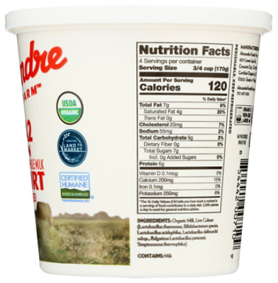 Alexandre Organic  Yogurt Plain 6% - 24Oz - Image 3