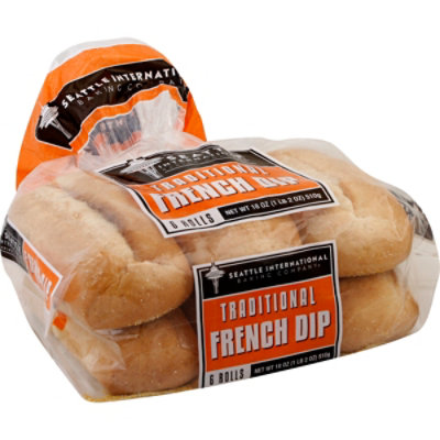 Seattle International Baking Company Hoagie Rolls Traditional French Dip 6 Count - 18 Oz - Image 1