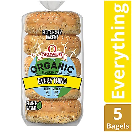 Oroweat Organic Everything Bagels - 13 Oz - Image 1