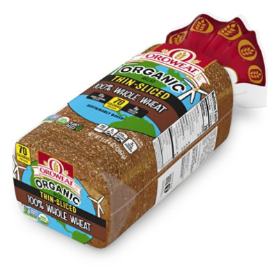 Oroweat Organic 100% Whole Wheat Thin Sliced Bread - 20 Oz - Image 4