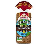 Oroweat Organic Bread 100% Whole Wheat Thin Sliced - 20 Oz