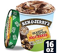 Ben & Jerrys Peanut Butter Half Baked Non Dairy Frozen Dessert - 16 Oz