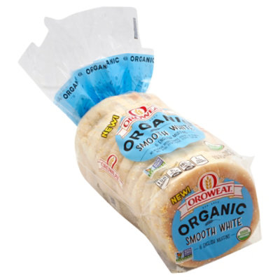 Oroweat Organic English Muffins Smooth White 6 count - 13.75 Oz