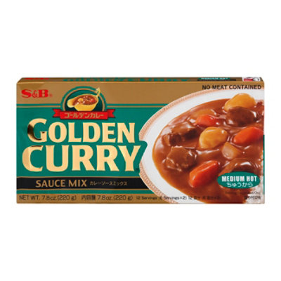 S&B Medium Hot Golden Curry Sauce Mix - 7.8 Oz - Image 2