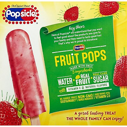 Popsicle Fruit Pops Strawberry - 12 Count - Image 3