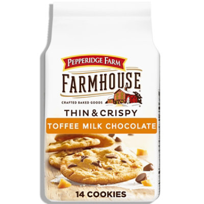 Pepperidge Farm Farmhouse Thin & Crispy Toffee Milk Chocolate Cookies - 6.9 Oz - Image 1