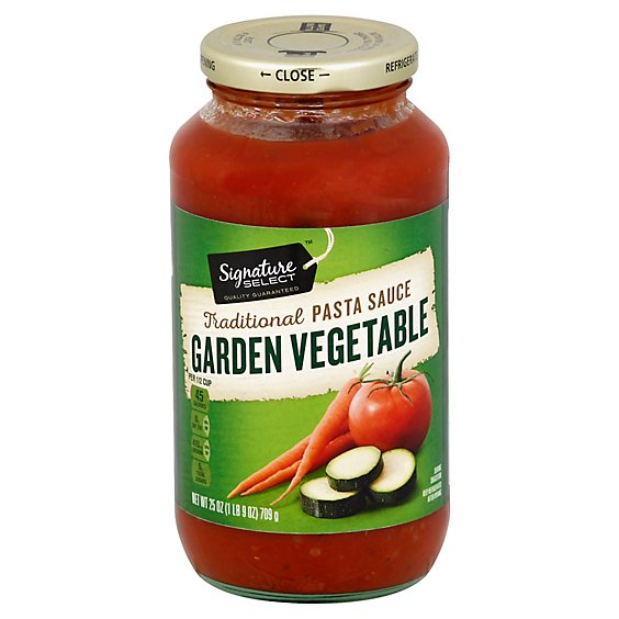 Signature SELECT Pasta Sauce Traditional Garden Vegetable Jar - 25 Oz
