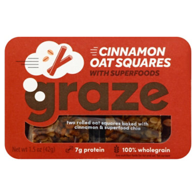 Graze Snack Cinmn Oat Chia Sqr - 1.5 Oz