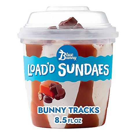 Blue Bunny Load'd Sundaes Bunny Tracks Cup - 8.5 Fl. Oz.