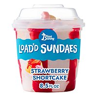 Blue Bunny Loadd Sundaes Strawberry Shortcake Frozen Dessert Cup for Fall - 8.5 Fl. Oz. - Image 1