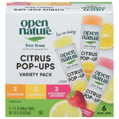 Open Nature Citrus Pop Ups - 6 - 3 Fl. Oz. - Image 1