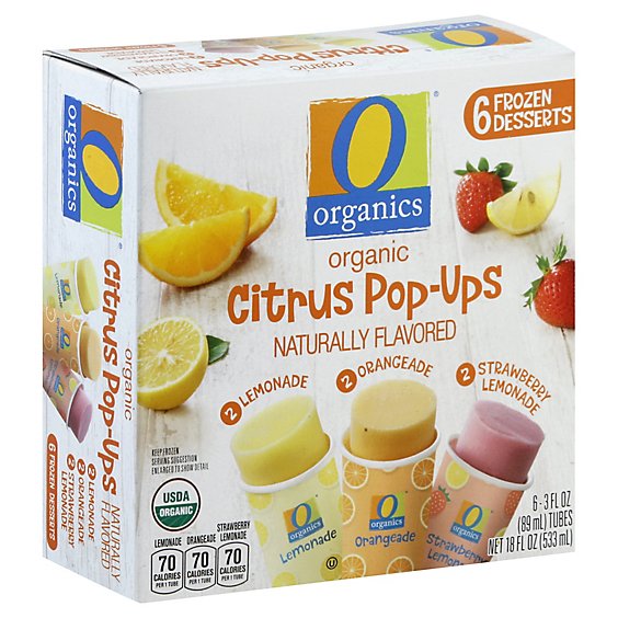 O Organics Pop Ups Citrus - 6-3 Fl. Oz.