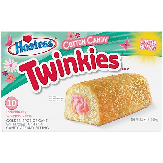 Hostess Cotton Candy Flavored Twinkies 10 Count - 13.58 Oz