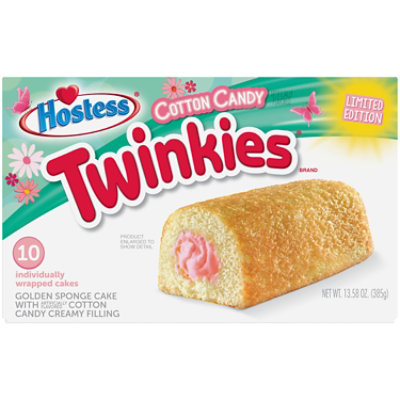 Hostess Cotton Candy Flavored Twinkies 10 Count - 13.58 Oz - Image 1