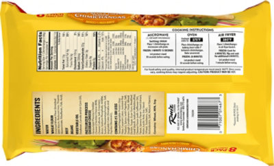 El Monterey Beef Bean & Cheese Chimichangas Family Size 8 Count - 30.4 Oz - Image 7