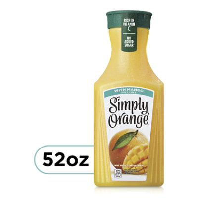 Simply Orange Juice With Mango Pulp Free - 52 Fl. Oz. - Image 1