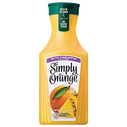Simply Orange Juice With Pineapple Pulp Free - 52 Fl. Oz. - Image 2