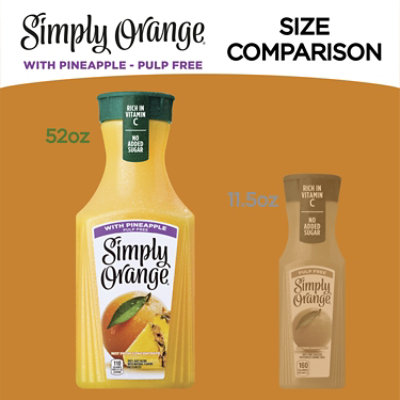 Simply Orange Juice With Pineapple Pulp Free - 52 Fl. Oz. - Image 5