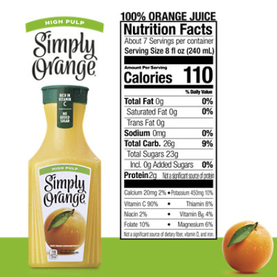 Simply Orange Juice High Pulp - 52 Fl. Oz. - Image 4