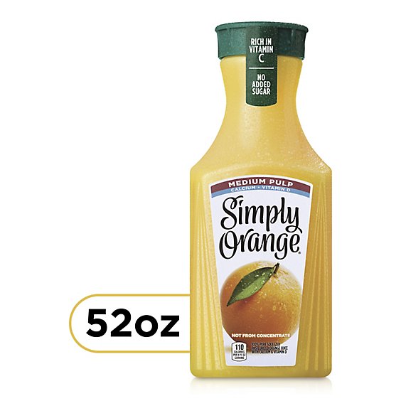 Simply Orange Juice Medium Pulp With Calcium & Vitamin D - 52 Fl. Oz.
