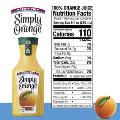 Simply Orange Juice Medium Pulp With Calcium & Vitamin D - 52 Fl. Oz. - Image 4