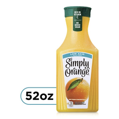 Simply Orange Juice Pulp Free Low Acid - 52 Fl. Oz. - Image 1